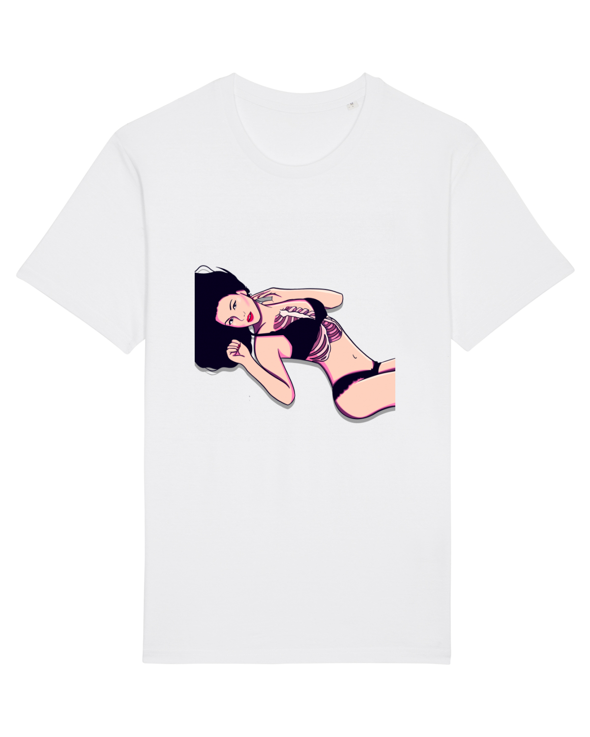 Tricou mânecă scurtă Unisex Rocker White