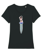 Arma sexy Tricou mânecă scurtă guler larg fitted Damă Expresser