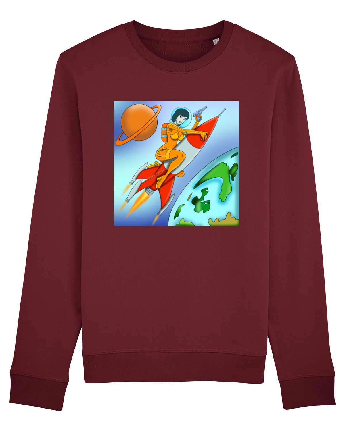 Bluză mânecă lungă Unisex Rise Burgundy