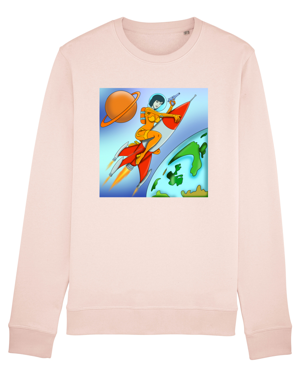 Bluză mânecă lungă Unisex Rise Candy Pink