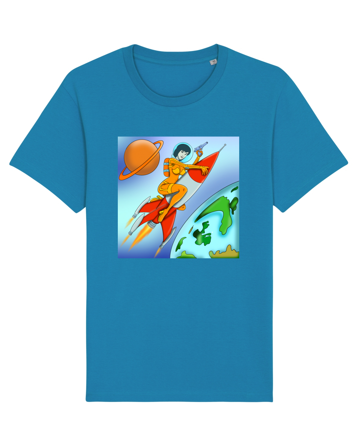 Tricou mânecă scurtă Unisex Rocker Azur