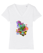 Viața sub apa  Tricou mânecă scurtă guler V Damă Evoker