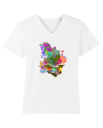 Viața sub apa  Tricou mânecă scurtă guler V Bărbat Presenter