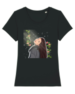 Fata aesthetic Tricou mânecă scurtă guler larg fitted Damă Expresser