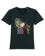 Fata aesthetic Tricou mânecă scurtă guler V Bărbat Presenter