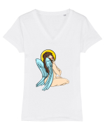 Înger sexy  Tricou mânecă scurtă guler V Damă Evoker