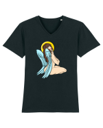 Înger sexy  Tricou mânecă scurtă guler V Bărbat Presenter