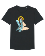 Înger sexy  Tricou mânecă scurtă guler larg Bărbat Skater