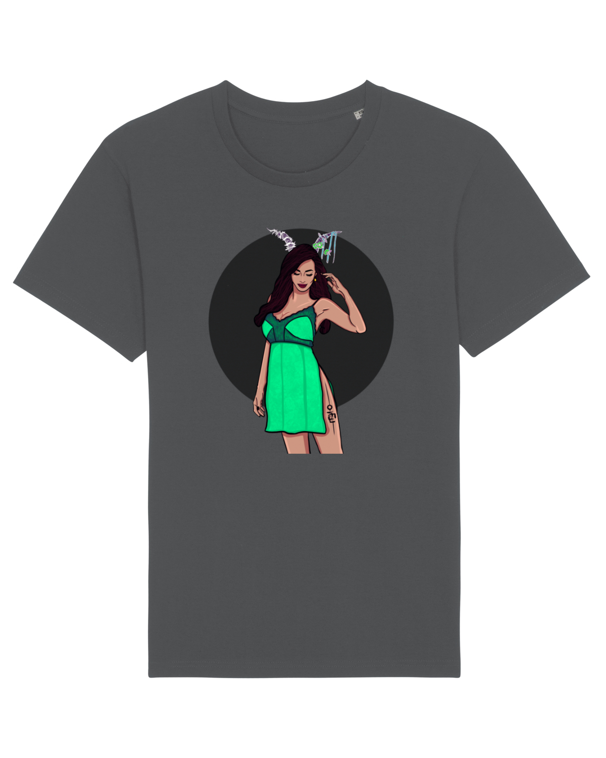 Tricou mânecă scurtă Unisex Rocker Anthracite