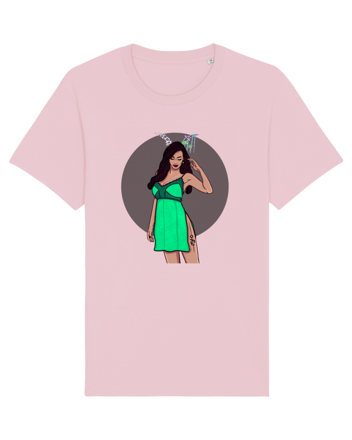 Tricou mânecă scurtă Unisex Rocker Cotton Pink