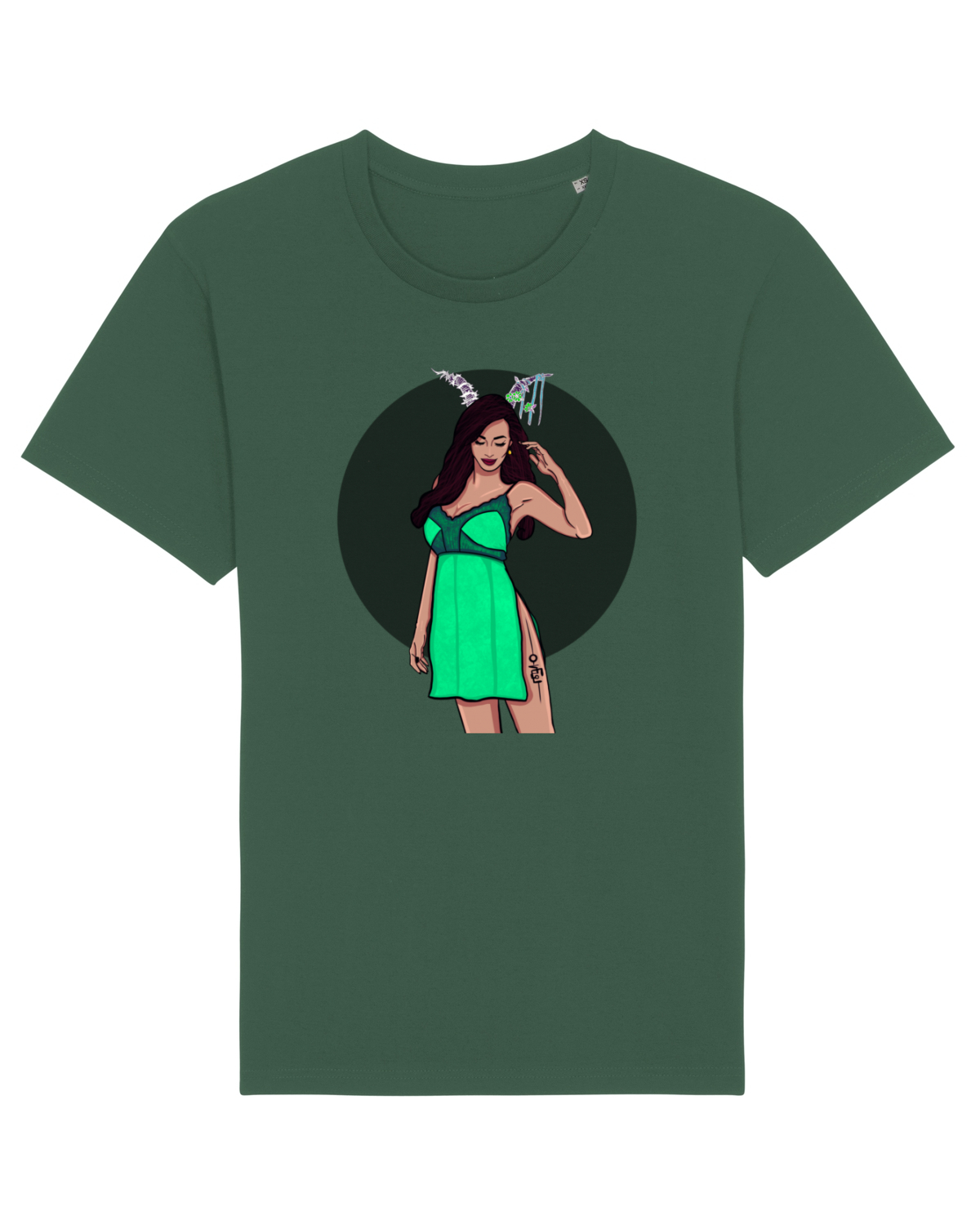 Tricou mânecă scurtă Unisex Rocker Bottle Green