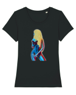 Blonda sexy Tricou mânecă scurtă guler larg fitted Damă Expresser