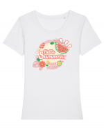 Vara Tricou mânecă scurtă guler larg fitted Damă Expresser