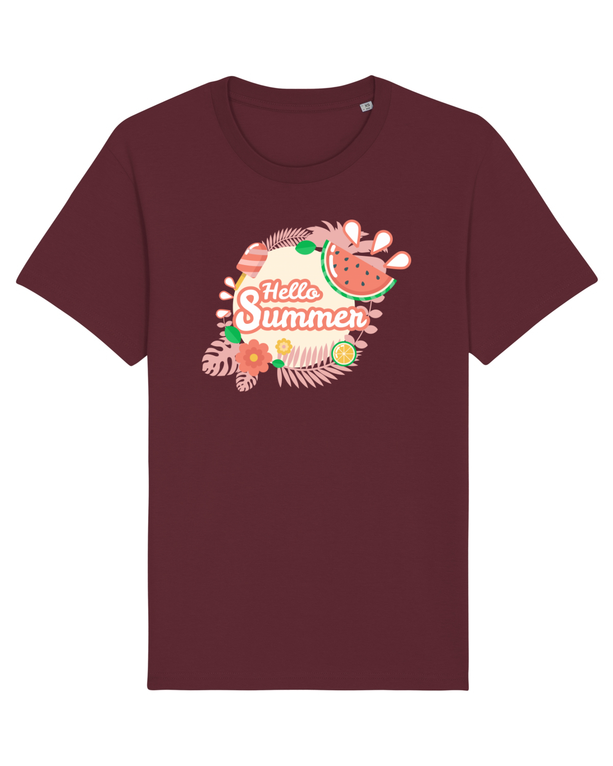 Tricou mânecă scurtă Unisex Rocker Burgundy