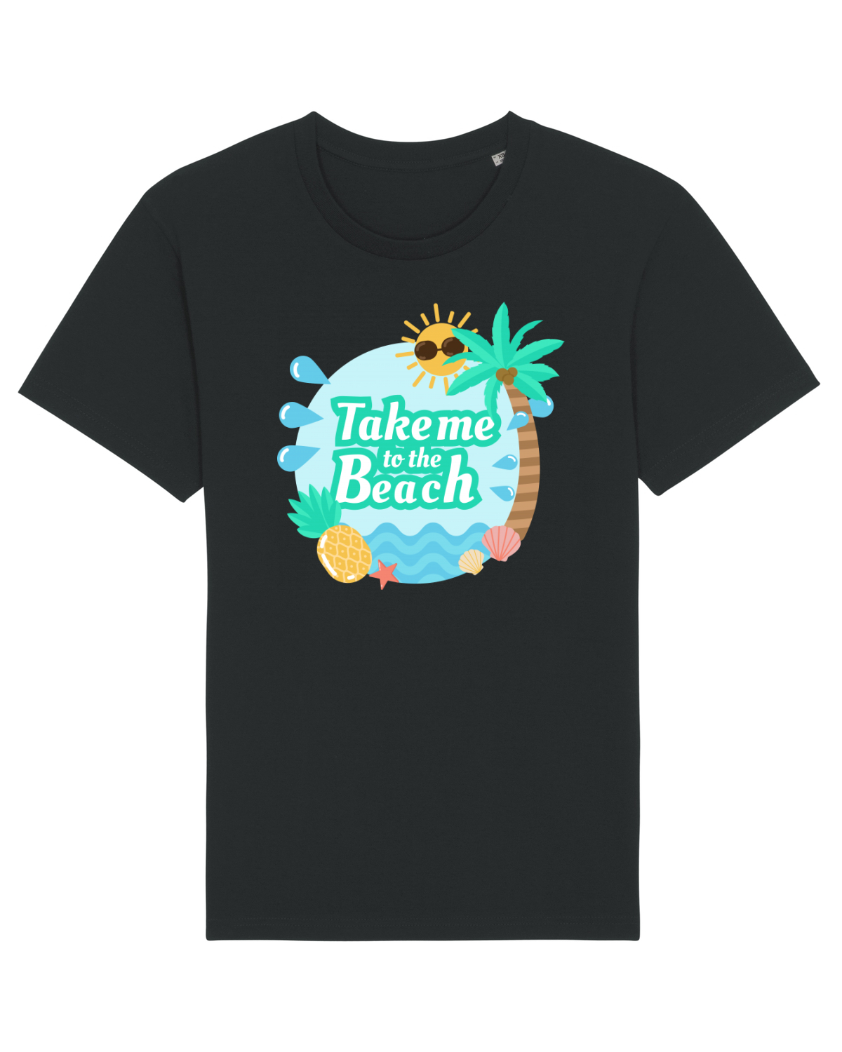 Tricou mânecă scurtă Unisex Rocker Black