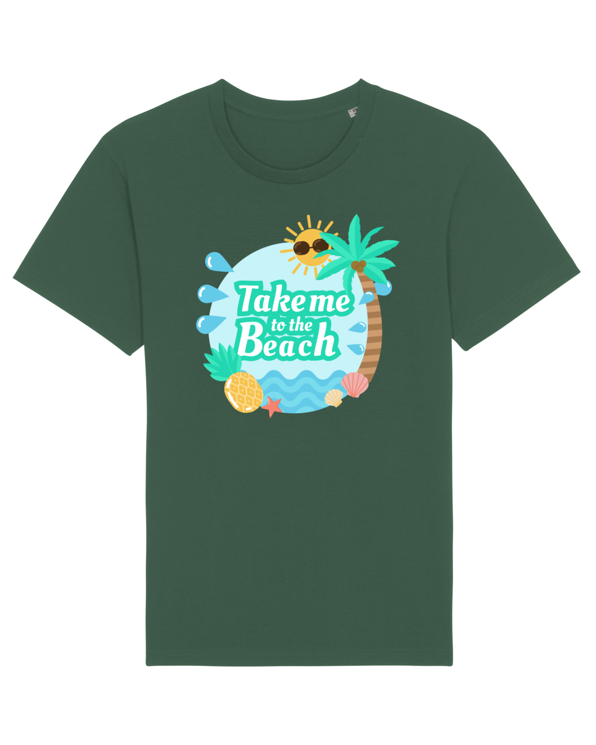 Tricou mânecă scurtă Unisex Rocker Bottle Green