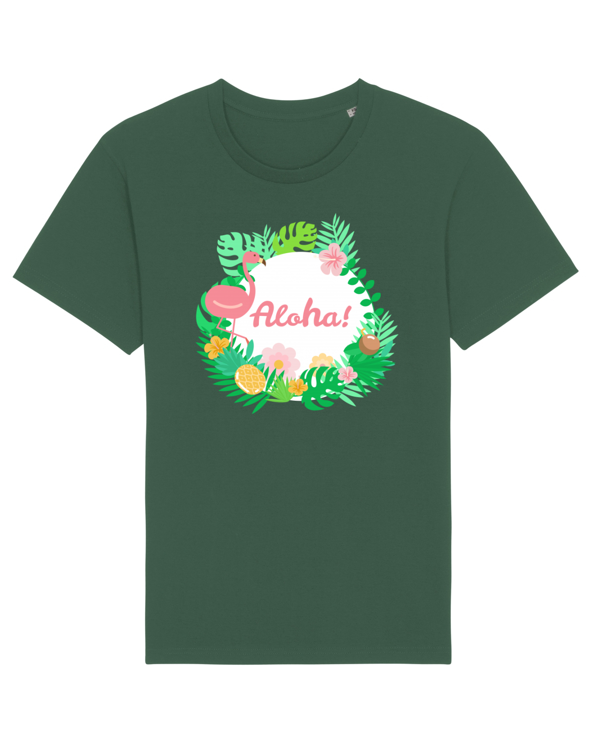 Tricou mânecă scurtă Unisex Rocker Bottle Green
