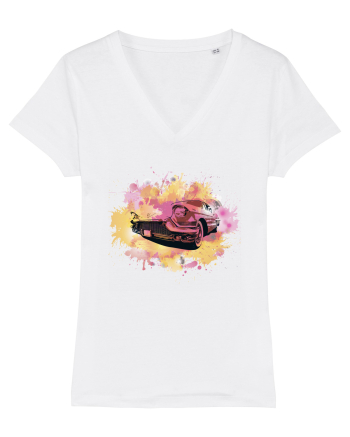 Colorful Cadillac White