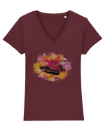 Colorful Cadillac Tricou mânecă scurtă guler V Damă Evoker