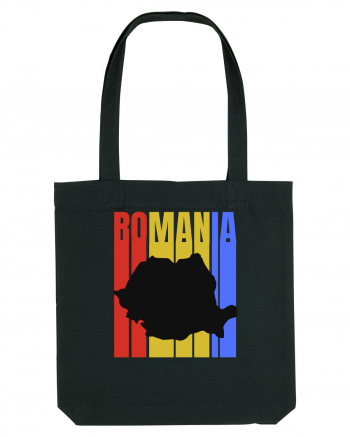 Romania tricolor in stil retro Black