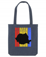 Romania tricolor in stil retro Sacoșă textilă