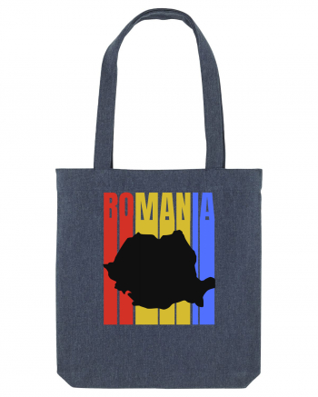 Romania tricolor in stil retro Midnight Blue