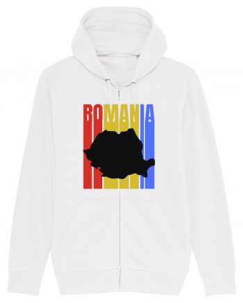 Romania tricolor in stil retro White