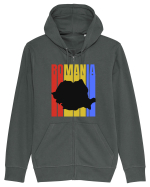 Romania tricolor in stil retro Hanorac cu fermoar Unisex Connector