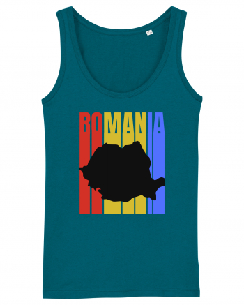 Romania tricolor in stil retro Ocean Depth