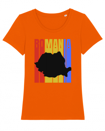 Romania tricolor in stil retro Bright Orange