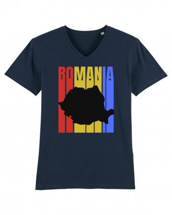 Romania tricolor in stil retro French Navy
