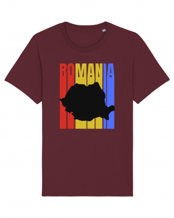 Romania tricolor in stil retro Burgundy