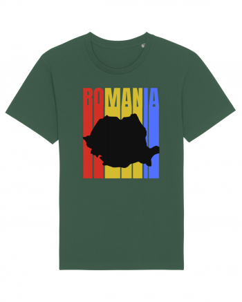 Romania tricolor in stil retro Bottle Green