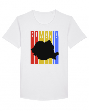 Romania tricolor in stil retro White