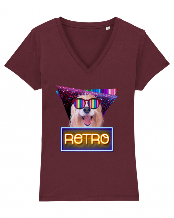 Retro disco dog Burgundy