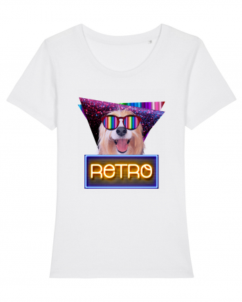 Retro disco dog White