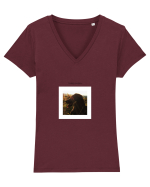 Happy Puppy Frame Tricou mânecă scurtă guler V Damă Evoker