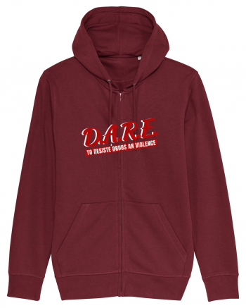 D.A.R.E Tricou retro  Burgundy