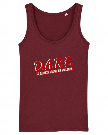 D.A.R.E Tricou retro  Burgundy