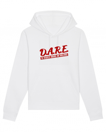 D.A.R.E Tricou retro  White