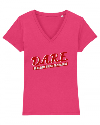 D.A.R.E Tricou retro  Raspberry