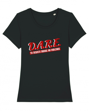 D.A.R.E Tricou retro  Black