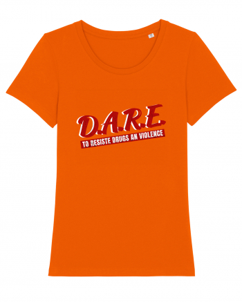 D.A.R.E Tricou retro  Bright Orange