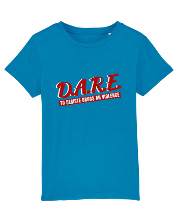 D.A.R.E Tricou retro  Azur