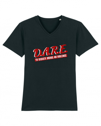 D.A.R.E Tricou retro  Black