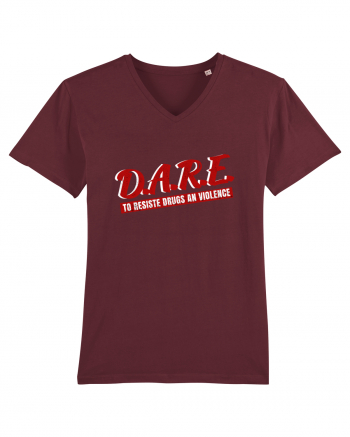 D.A.R.E Tricou retro  Burgundy