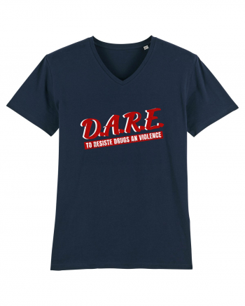 D.A.R.E Tricou retro  French Navy