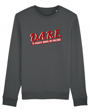 D.A.R.E Tricou retro  Anthracite