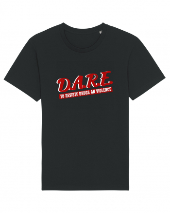 D.A.R.E Tricou retro  Black