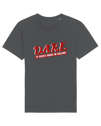 D.A.R.E Tricou retro  Anthracite